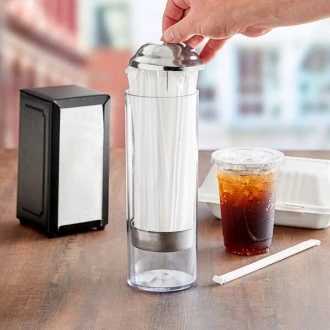Neville Genware Straw Dispenser, 10 Inches