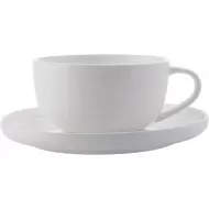 Maxwell Williams Cashmere Espresso Cup and Saucer Set, High Rim Style, Fine Bone China, White, 100 ml (3 fl oz)