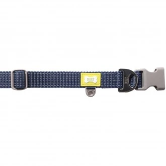 BUILT PET Night Safe Reflective Collar, Large, Blue - 46cm to 66cm