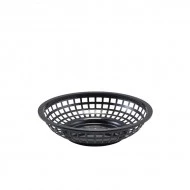 Neville GenWare Round Fast Food Basket Black, 20cm 20 x 5cm (Dia x H)