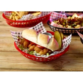 Neville GenWare Round Fast Food Basket Red 20cm 20 x 5cm (Dia x H)