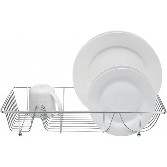 Kitchen Craft Large Chrome-Plated Metal Dish Drainer Rack, 48 x 33 cm (19” x 13”)
