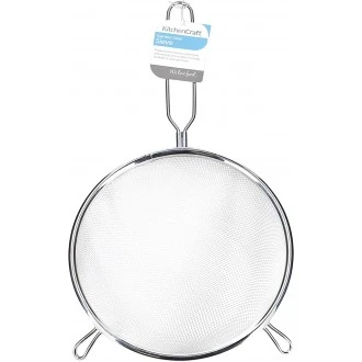 Kitchen Craft Stainless Steel Round Sieve 18 cm (7 inch), Silver