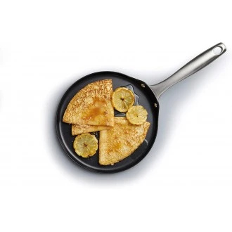 Master Class Carbon Steel Non-Stick Induction-Safe Crêpe Pan, Black, 24 cm (9.5")