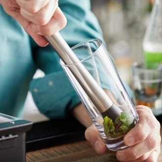 Neville Genware Stainless Steel Muddler, 20.5cm (L)