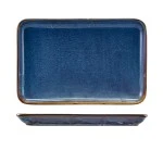Neville Genware Terra Porcelain Aqua Blue Rectangular Platter, 30 x 20cm