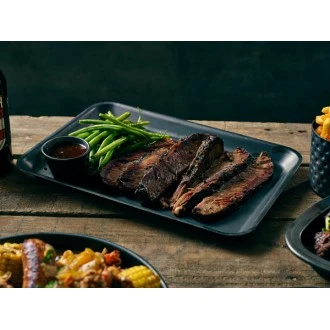 Neville GenWare Black Vintage Steel Tray, 31.5 x 21.5cm