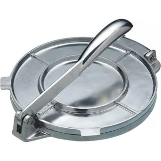 World of  Flavours Mexican Style Tortilla Press, Silver