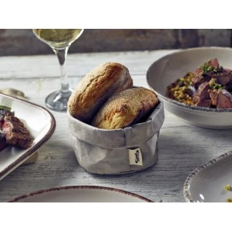 Neville Genware Grey Washable Paper Bag 13 Dia x 10cm (H)