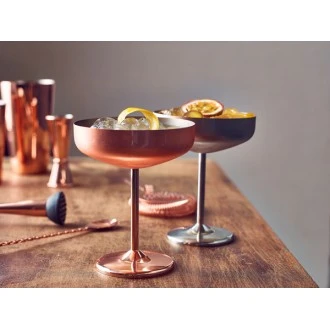Neville GenWare Copper Plated Cocktail Coupe Glass 30cl/10.5oz / 300ml
