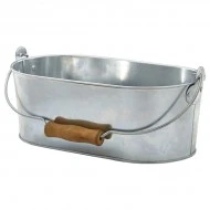 Neville Genware Galvanised Steel Oval Table Caddy
