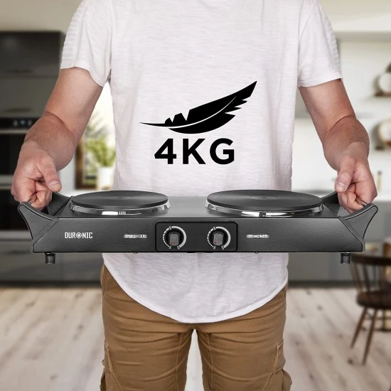 Duronic Portable Electric Hot Plate Hob Cooktop Double Boiling Ring Cooker 2500W Black Table Top Hotplate (1500W & 1000W) with Handles, HP2BK Shop quality Duronic Portable Electric Hot Plate Hob Cooktop Double Boiling Ring Cooker 2500W Black Table Top Hotplate (1500W & 1000W) with Handles in Kenya from vituzote.com Shop in-store or online and get countrywide delivery!