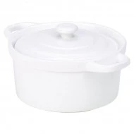 Neville Genware Porcelain Covered Mini Casserole Dish, 14cm/5.5"
