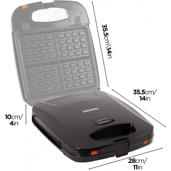 Duronic Waffle Maker | Deep Fill 4 Waffle Iron | Detachable Non-Stick Cooking Plates | 1200W | Easy Clean | Automatic Temperature Control | Make Homemade Belgian Waffles for Breakfast/Dessert, WM60 Shop quality Duronic Waffle Maker | Deep Fill 4 Waffle Iron | Detachable Non-Stick Cooking Plates | 1200W | Easy Clean | Automatic Temperature Control | Make Homemade Belgian Waffles for Breakfast/Dessert in Kenya from vituzote.com Shop in-store or online