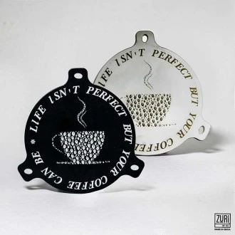 Zuri Drinks Cup Cover - Text 'We Never Know The Worth Of Water Till The Well Is Dry' - Diameter 115mm, Small Stainless Steel	