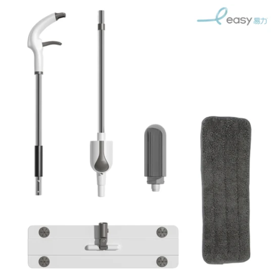 Eazy Spray Mop with refillable spray bottle & 360° swivel head, White