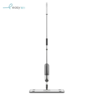 Eazy Housewares Spray Mop with refillable spray bottle & 360° swivel head, White