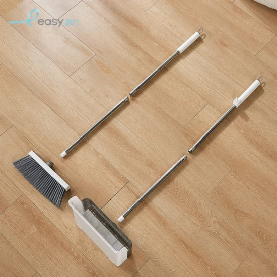 Easy Housewares Broom Set with matching broom & dustpan - White