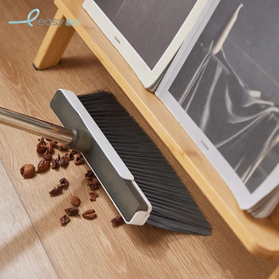 Easy Housewares Broom Set with matching broom & dustpan - White