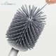 Easy Household Plastic Bathroom Cleaning Toilet Brush and Holder - White
