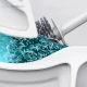 Easy Household Plastic Bathroom Cleaning Toilet Brush and Holder - White