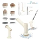 Easy Multi-function Electric & Rechargeable Cleaning Brush - 7 Interchangeable brush heads for versatile cleaning, Beige