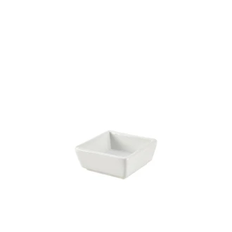 Neville Genware Porcelain Square Dish 8.5 x 3.5cm/ 3.25 x 1.4"
