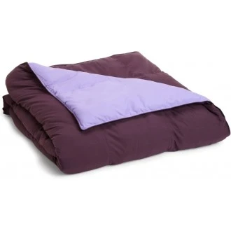 Superior All-Season Reversible Down Alternative Comforter, Full/Queen, Plum/Lilac