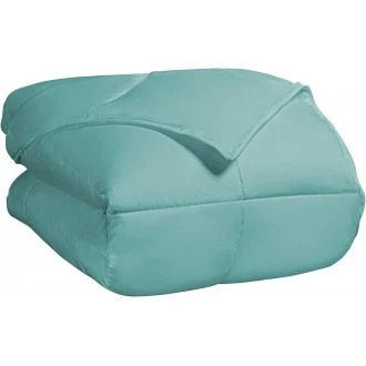 Superior All-Season Down Alternative Comforter with Baffle Box Construction, Twin, Turquoise