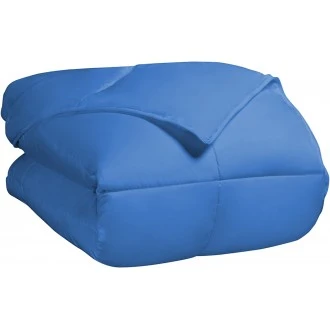 Superior All-Season Down Alternative Comforter with Baffle Box Construction, Full/Queen, Aster Blue