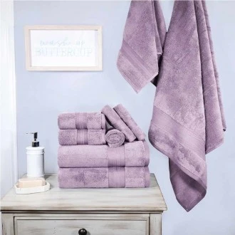 Turkish Cotton 800GSM Heavyweight Assorted 9-Piece Towel Set, Wisteria