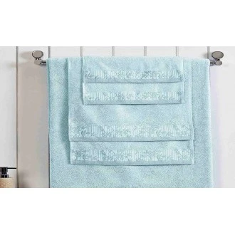 Wisteria 100% Cotton, Soft & Absorbent Towel Set, (2 Bath, 2 Hand, and 2 Face Towels), 6-Piece, Waterfall