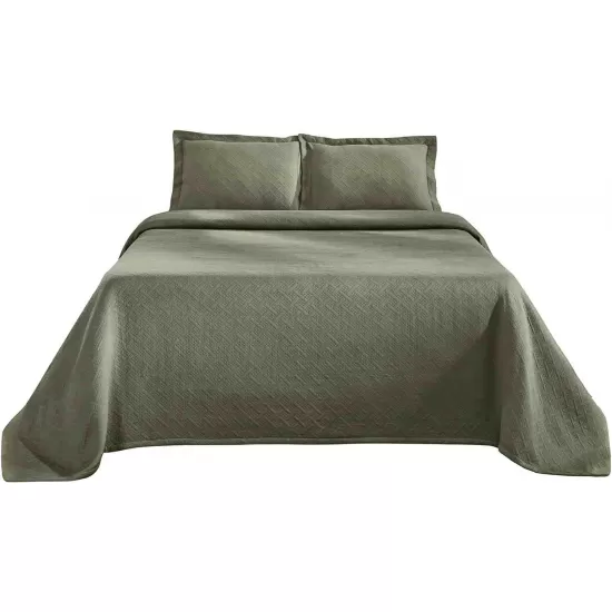 Superior 100 Cotton Basketweave 3-Piece Bedspread with Pillow Shams- Queen, Sage, 190052063792 Shop quality Superior 100 Cotton Basketweave 3-Piece Bedspread with Pillow Shams- Queen, Sage in Kenya from vituzote.com Shop in-store or online and get countrywide delivery!