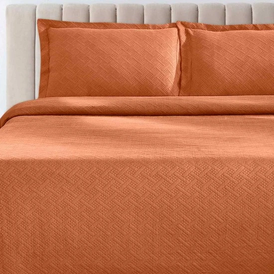 Superior 100 Cotton Basketweave 3-Piece Bedspread with Pillow Shams, Queen, Mandarin, 190052063778 Shop quality Superior 100 Cotton Basketweave 3-Piece Bedspread with Pillow Shams, Queen, Mandarin in Kenya from vituzote.com Shop in-store or online and get countrywide delivery!