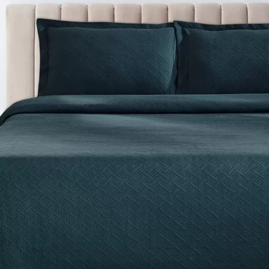 Superior 100 Cotton Basketweave 3-Piece Bedspread with Pillow Shams, Queen, Deep Sea, 190052063730 Shop quality Superior 100 Cotton Basketweave 3-Piece Bedspread with Pillow Shams, Queen, Deep Sea in Kenya from vituzote.com Shop in-store or online and get countrywide delivery!