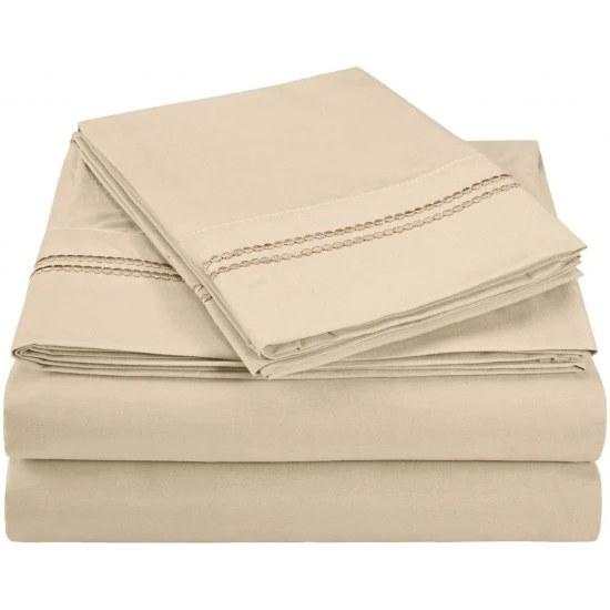 Luxor Microfiber Wrinkle Resistant and Breathable , 2-Line Embroidery, Deep Pocket, Full Bed Sheet Set - Tan - Gift Boxed, 855031135289 Shop quality Luxor Microfiber Wrinkle Resistant and Breathable , 2-Line Embroidery, Deep Pocket, Full Bed Sheet Set - Tan - Gift Boxed in Kenya from vituzote.com Shop in-store or online and get countrywide delivery!