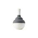 Chef’n Mortar and Pestle Spiceball Set with Lid, Splashproof White Ceramic Spice Grinder Bowl & Grey Silicone Lid