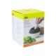 Chef’n Mortar and Pestle Spiceball Set with Lid, Splashproof White Ceramic Spice Grinder Bowl & Grey Silicone Lid