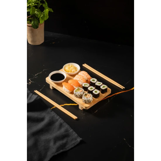 World of Flavours 5pc Sushi Serving Set for Two, Including Plate, Bowls and Chopsticks