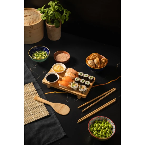 World of Flavours 5pc Sushi Serving Set for Two, Including Plate, Bowls and Chopsticks