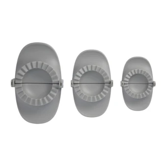 World of Flavour 3pc Dumpling Maker Set, Grey Plastic