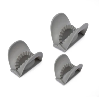 World of Flavour 3pc Dumpling Maker Set, Grey Plastic