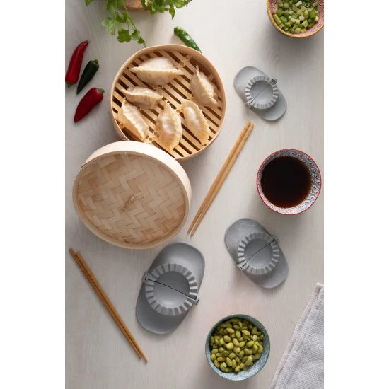 World of Flavour 3pc Dumpling Maker Set, Grey Plastic
