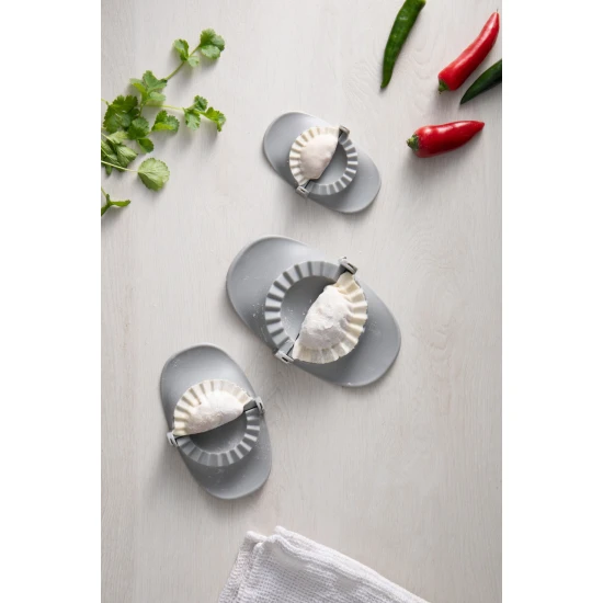 World of Flavour 3pc Dumpling Maker Set, Grey Plastic