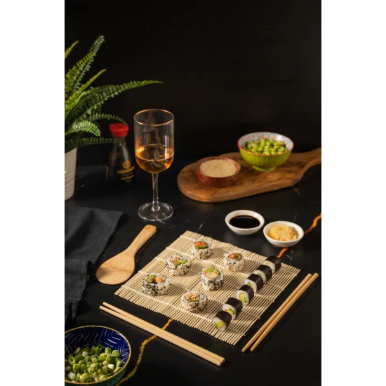 KitchenCraft World of Flavours 4pc Sushi Making Set, Bamboo