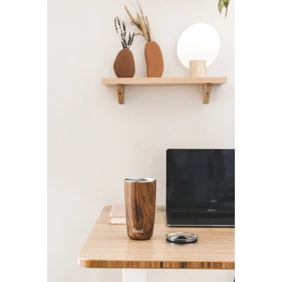 Kitchen Craft S'well Teakwood Tumbler with Lid, 530ml