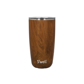 Kitchen Craft S'well Teakwood Tumbler with Lid, 530ml
