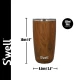 Kitchen Craft S'well Teakwood Tumbler with Lid, 530ml
