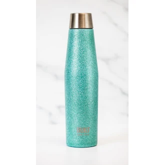 BUILT Apex 540ml Insulated Water Bottle, BPA-Free 18/8 Stainless Steel - 'Aqua Glitter