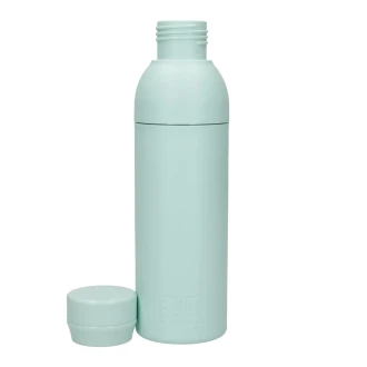 BUILT Planet Bottle, 500ml Recycled Reusable Water Bottle with Leakproof Lid - Green